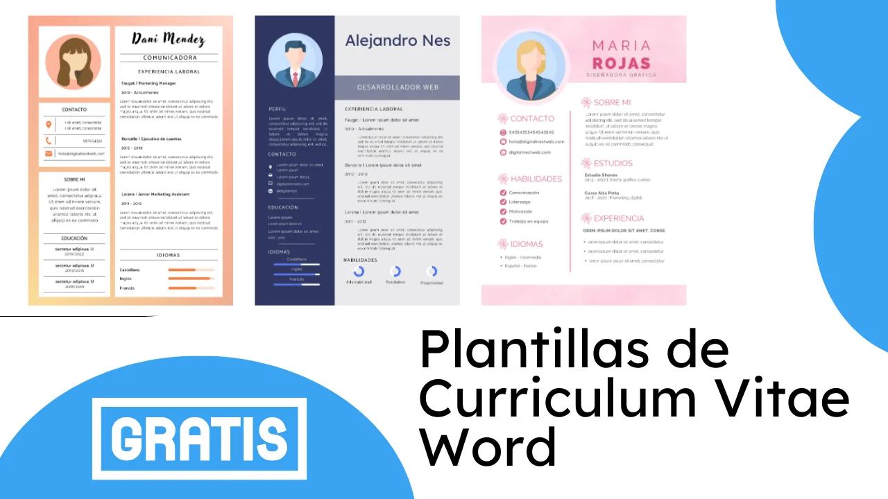 Plantilla Cv Gratis Word Plantillas de Curriculum Vitae Word (Descargar Gratis) 2023