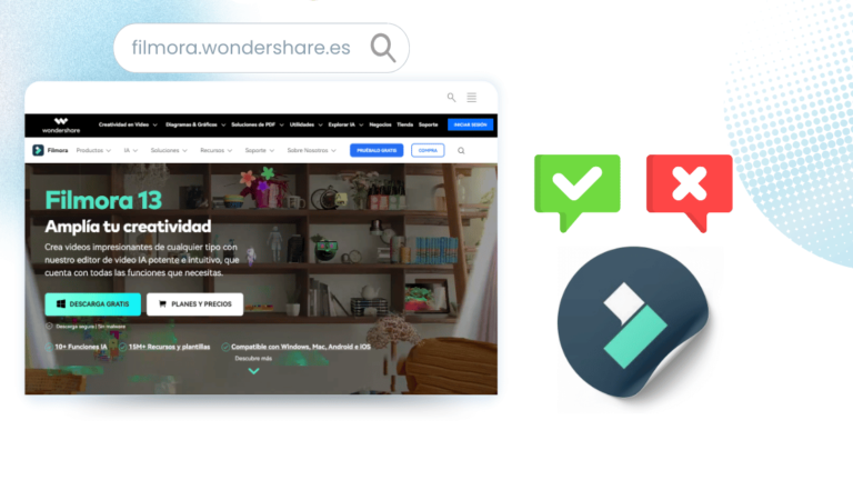 Wondershare Filmora características opiniones y más.